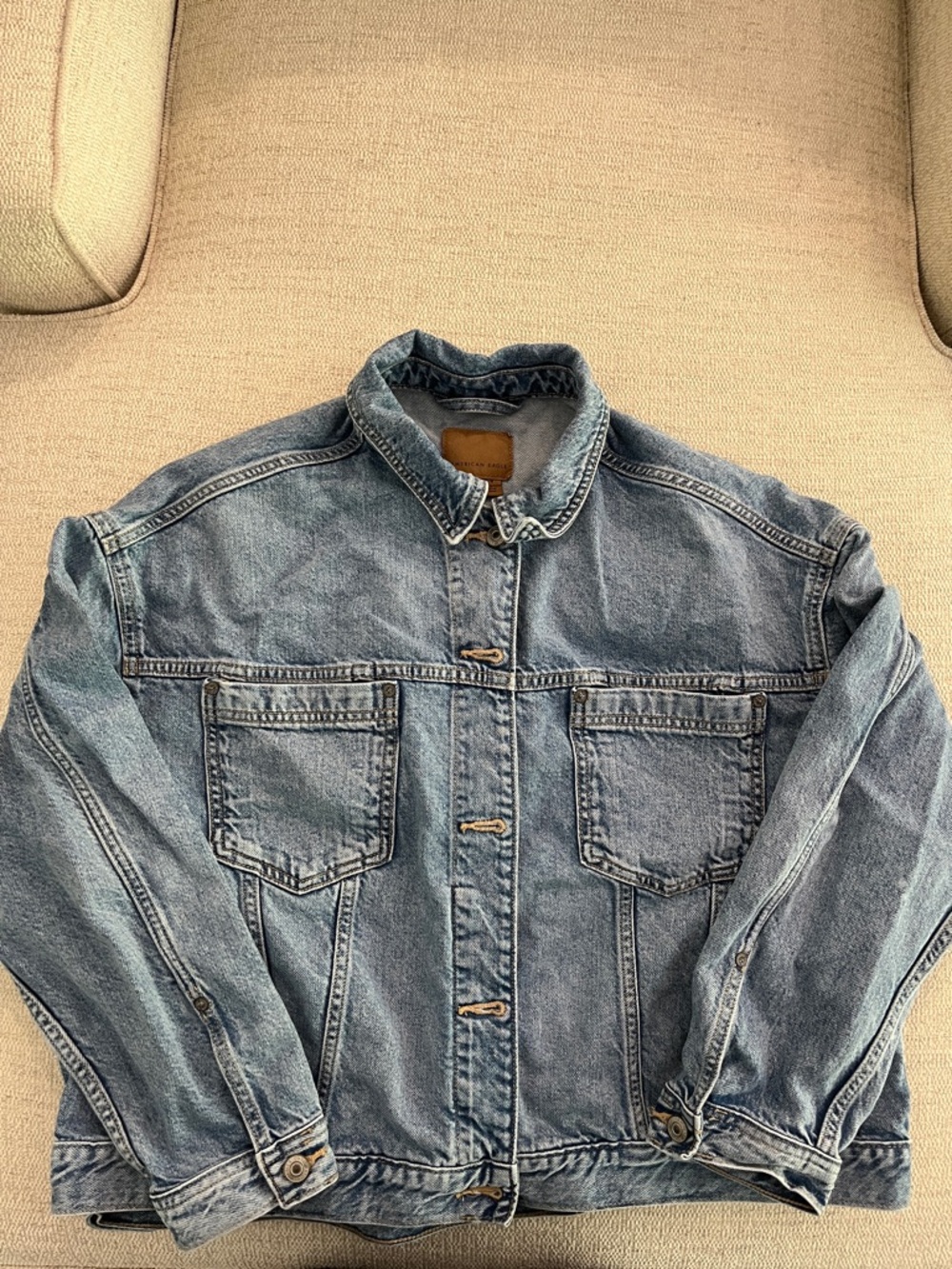 American Eagle Outfitters Men’s Light Blue Denim Jacket